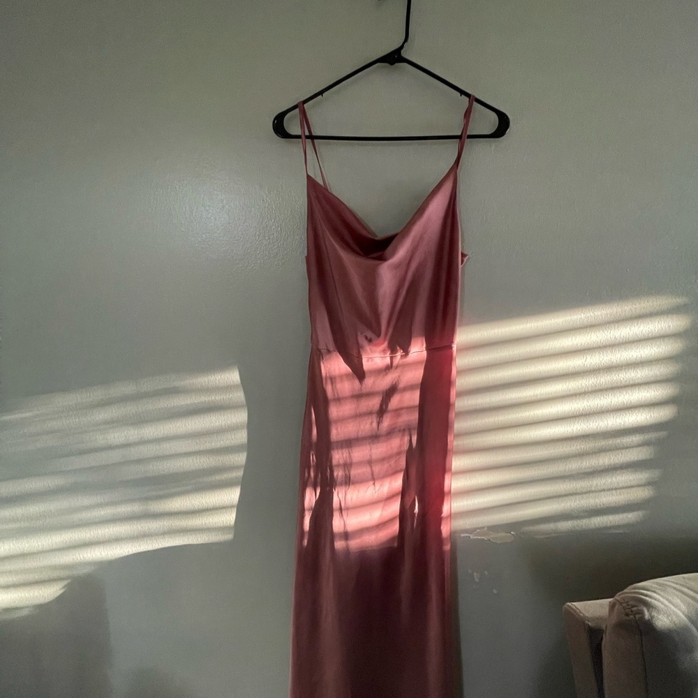 Elegant Pink Slip Dress
